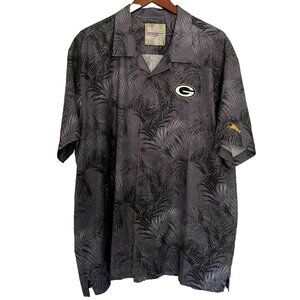 Tommy Bahama Mens Shirt XXL 2XL NFL Football Green Bay Packers Silk